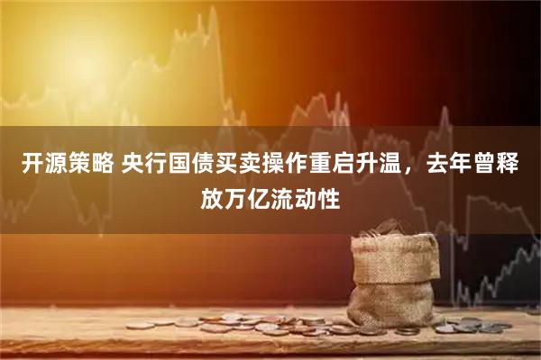 开源策略 央行国债买卖操作重启升温，去年曾释放万亿流动性