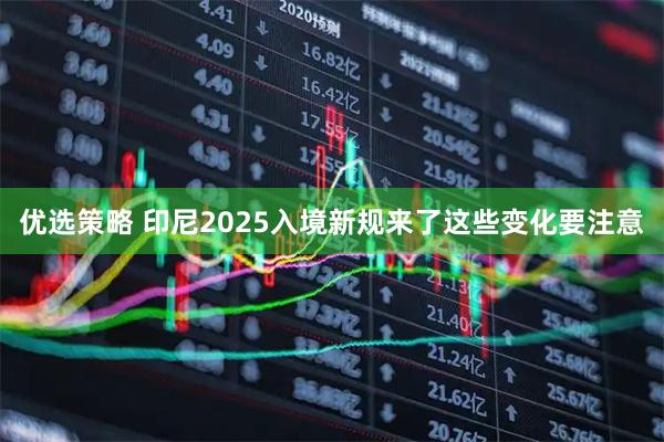 优选策略 印尼2025入境新规来了这些变化要注意